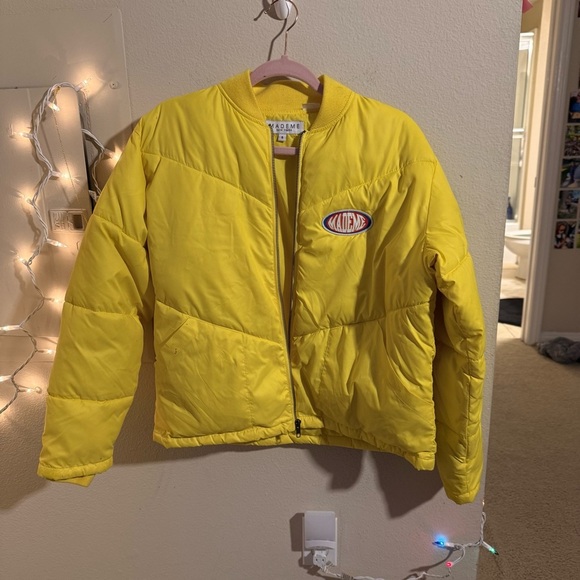 Mademe New York Jackets & Blazers - Vibrant Yellow Puffer Jacket